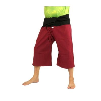 3/5 Thai fisherman pants - two-tone - cotton
