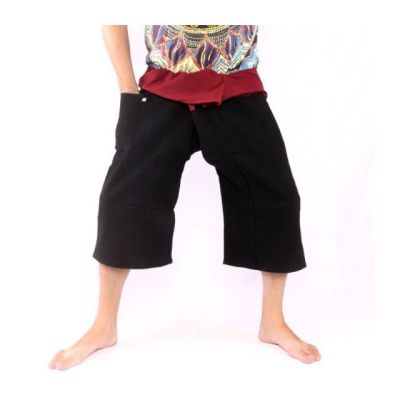 3/5 Thai fisherman pants - two-tone - cotton