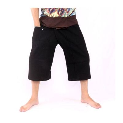 3/5 Thai fisherman pants - two-tone - cotton