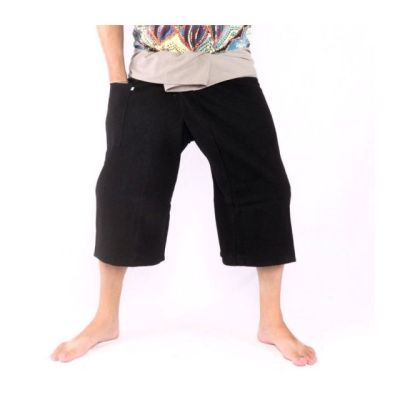 3/5 Thai fisherman pants - two-tone - cotton