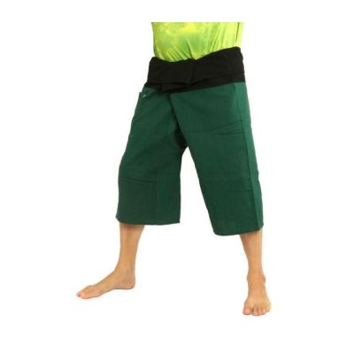 3/5 Thai fisherman pants - two-tone - cotton