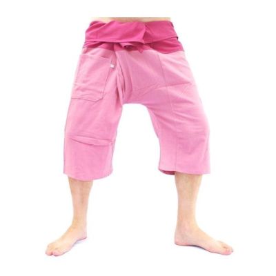 3/5 Thai fisherman pants - two-tone - cotton