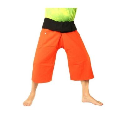3/5 Thai fisherman pants - two-tone - cotton