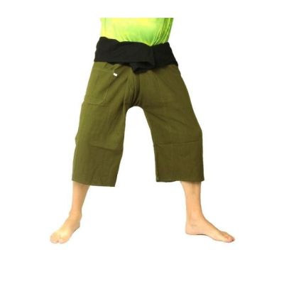 3/5 Thai fisherman pants - two-tone - cotton