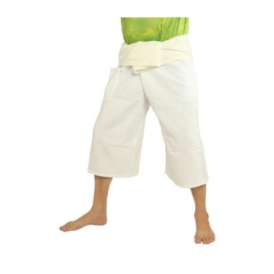 3/5 Thai fisherman pants - two-tone - cotton