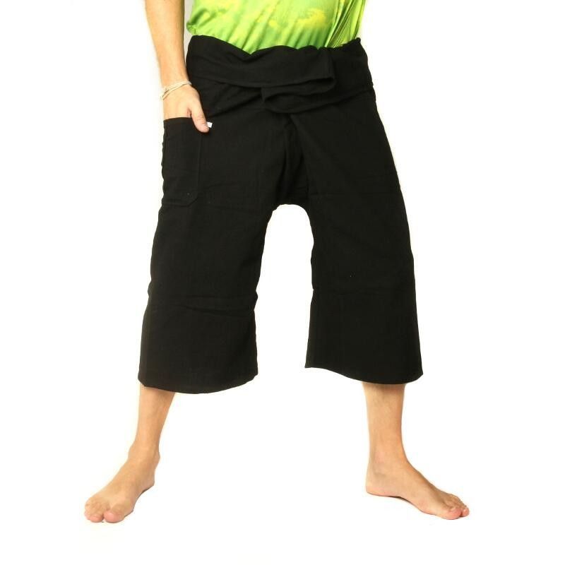 Kurze Thai Fischerhose  schwere Baumwolle