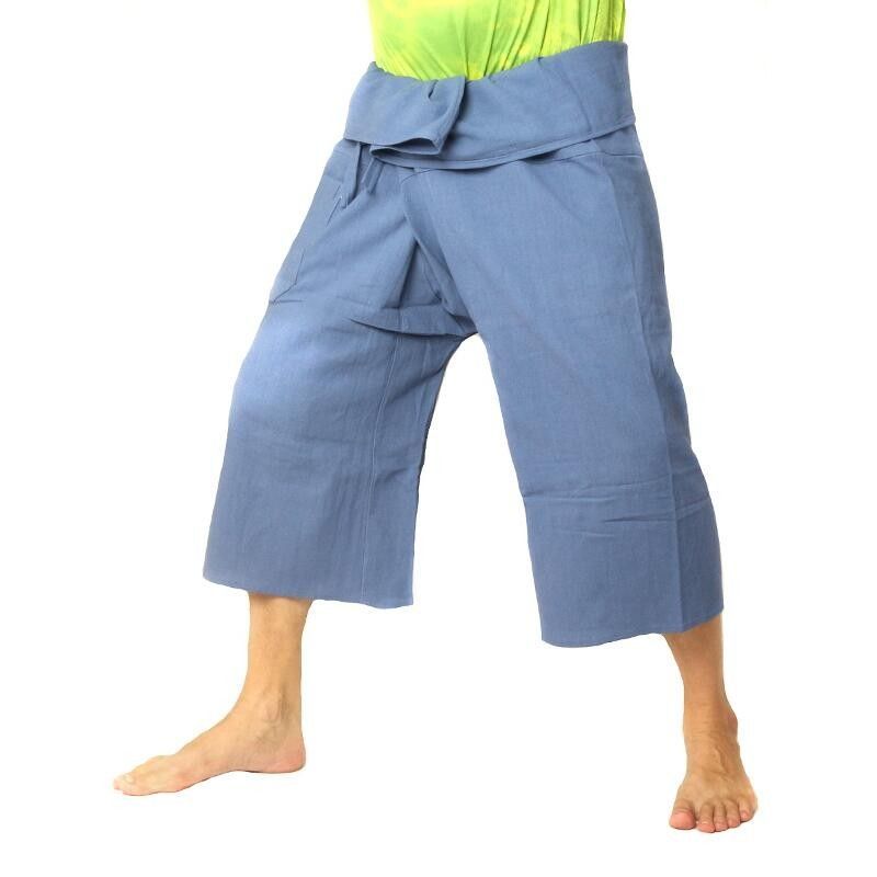Kurze Thai Fischerhose  schwere Baumwolle