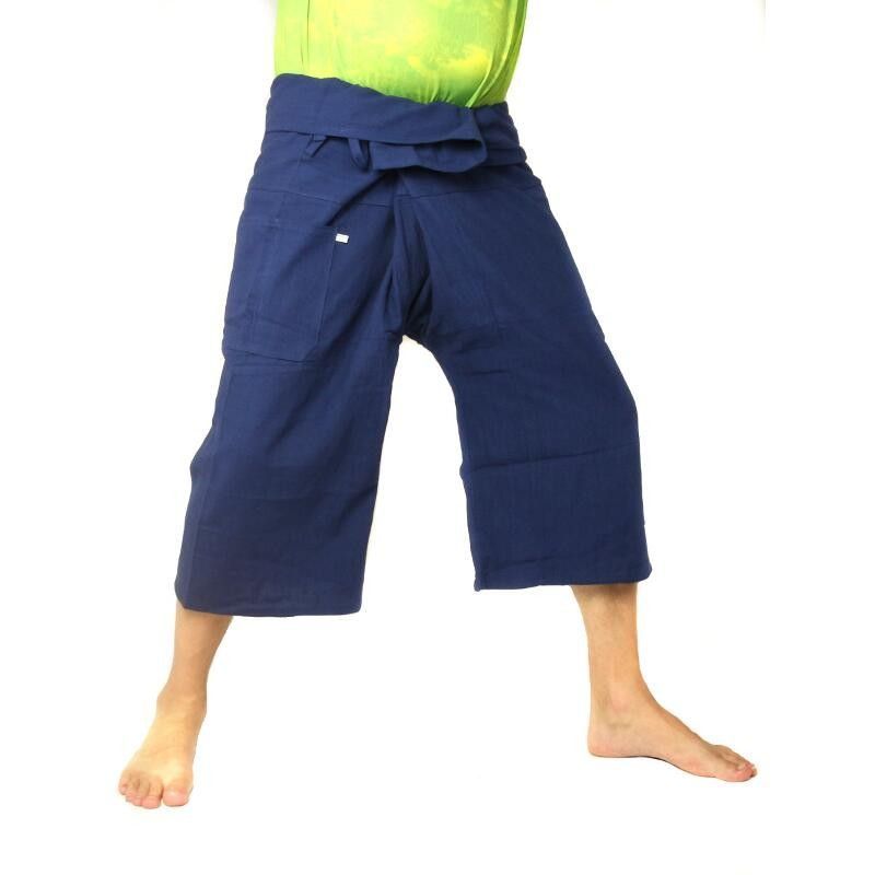 Kurze Thai Fischerhose  schwere Baumwolle