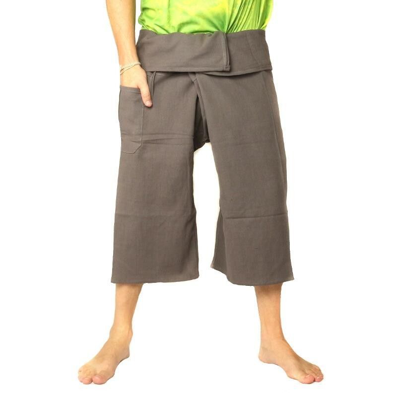 Kurze Thai Fischerhose  schwere Baumwolle