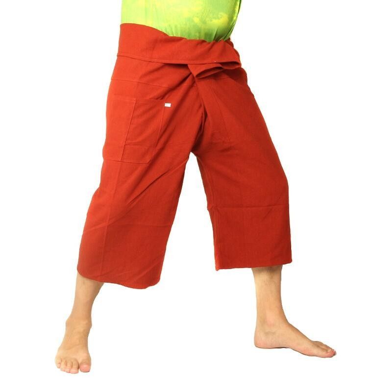 Kurze Thai Fischerhose  schwere Baumwolle