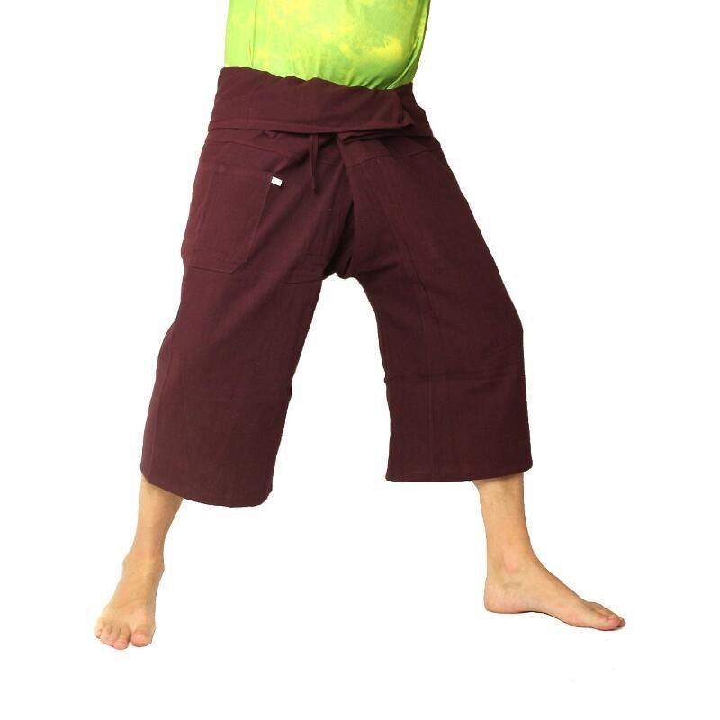 Kurze Thai Fischerhose  schwere Baumwolle