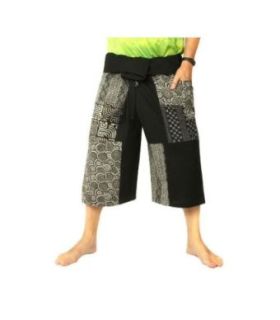 Kurze Thai Fischerhose Patchwork Shorts