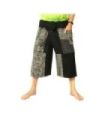 Kurze Thai Fischerhose Patchwork Shorts