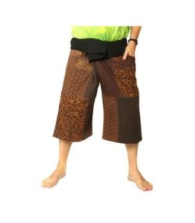 Kurze Thai Fischerhose Patchwork Shorts