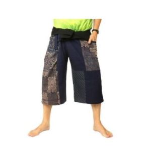 Kurze Thai Fischerhose Patchwork Shorts
