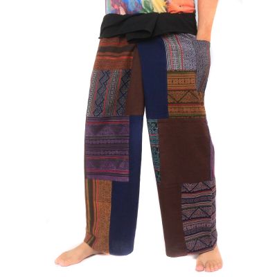 Handgefertigte Thai Wickelhose/Fischerhose Patchwork aus Chiang Mai | Einzigartiges Design