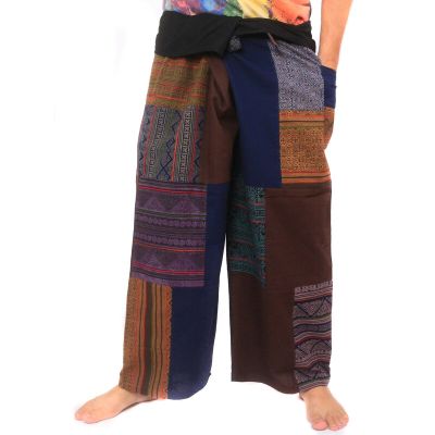 Handgefertigte Thai Wickelhose/Fischerhose Patchwork aus Chiang Mai | Einzigartiges Design