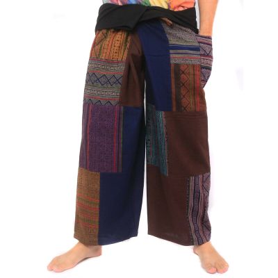 Handgefertigte Thai Wickelhose/Fischerhose Patchwork aus Chiang Mai | Einzigartiges Design