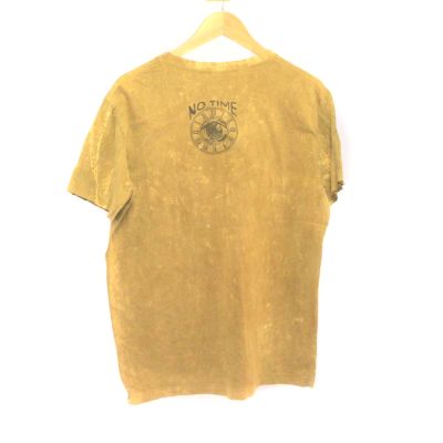 "No Time" Mushroom T-Shirt Size M Stonewashed
