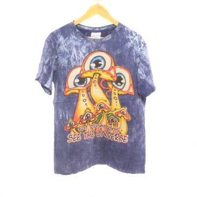 "No Time" Mushroom T-Shirt Size M Stonewashed