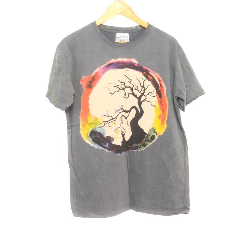 "No Time" T-Shirt Baum Größe M Stonewashed