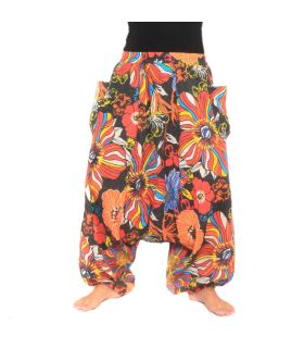 Pantalon sarouel - motif floral