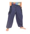 Thai Hippie Hose zum Zubinden Ethno Applikation aus schwerer Baumwolle