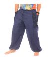 Pantalons hippie thaïlandais pour la ligature Application ethno du coton lourd