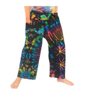 Pantalon de pêcheur thaïlandais "Mudmee" Batik