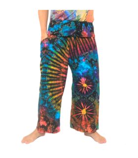 Pantalon de pêcheur thaïlandais "Mudmee" Batik