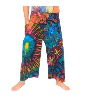 Pantalon de pêcheur thaïlandais "Mudmee" Batik