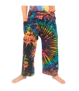 Pantalon de pêcheur thaïlandais "Mudmee" Batik