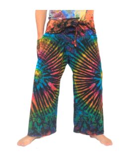 Pantalon de pêcheur thaïlandais "Mudmee" Batik