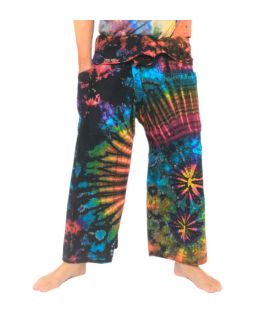 Pantalon de pêcheur thaïlandais "Mudmee" Batik