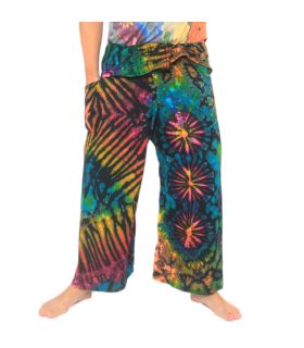 Pantalon de pêcheur thaïlandais "Mudmee" Batik
