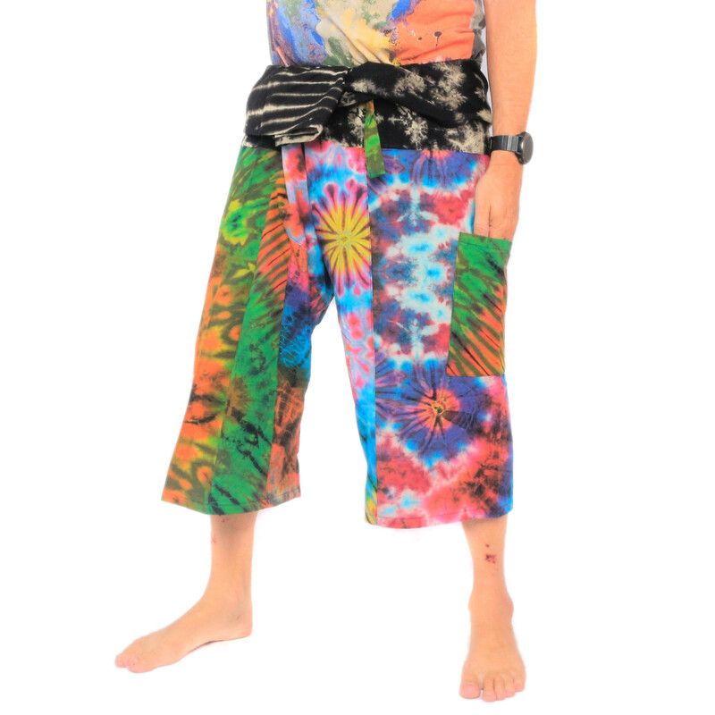 3/4 Thai Fisherman Pants Batik Cotton