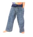 Authentic Thai Fisherman Pants from Chiang Mai - Indigo Print on Heavy Cotton (Size L) Authentic Thai Fisherman Pants from Chiang Mai - Indigo Print on Heavy Cotton (Size L)