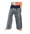 Authentic Thai Fisherman Pants from Chiang Mai - Indigo Print on Heavy Cotton (Size L) Authentic Thai Fisherman Pants from Chiang Mai - Indigo Print on Heavy Cotton (Size L)