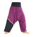 Aladinhose - violett, schwarz, Baumwolle