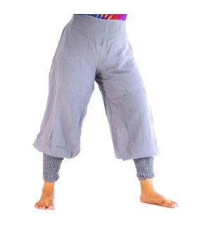 Harem pants - cotton - gray