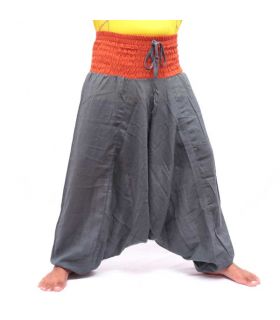 harem pants dark grey, orange