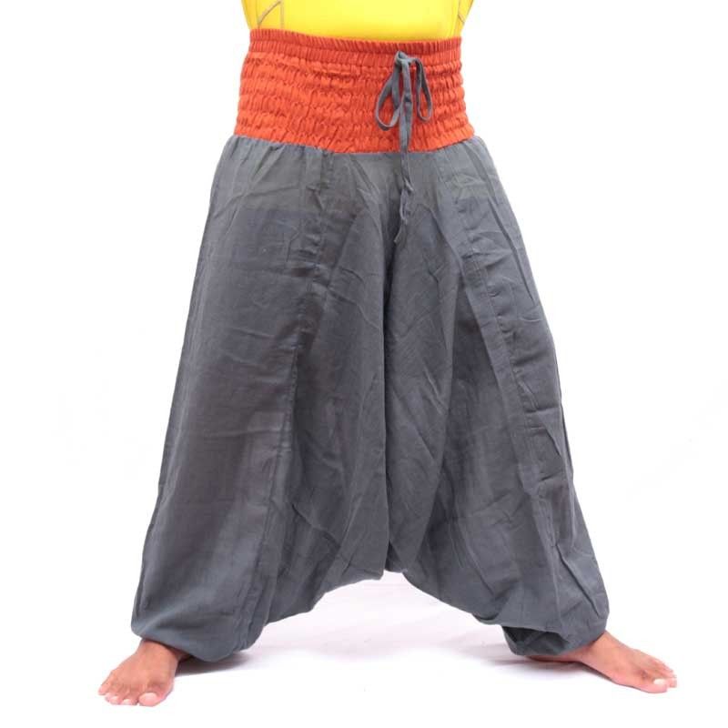 Aladinhose dunkles grau, orange