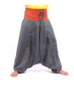 Aladinhose dunkles grau, orange