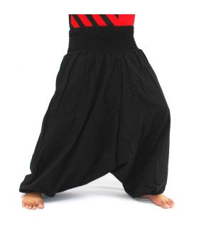 Pantalon Aladdin en coton noir