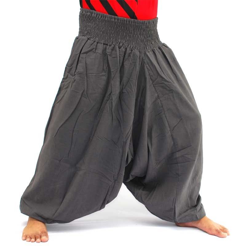 Aladdin pants yoga cotton gray