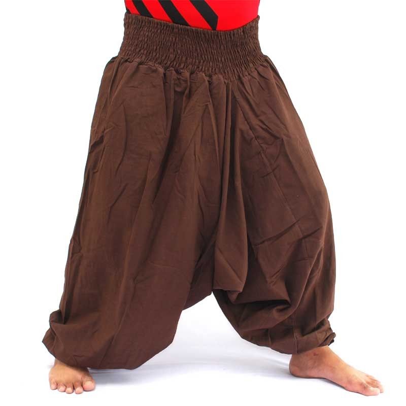 Aladinhose Yoga Baumwolle braun