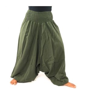 Aladdin pants made of cotton green