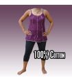 Cotton shirt for women, magenta size M-L