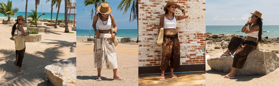 Thai Wickelhose Capri Länge